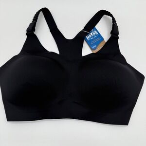 Brooks Run Bra Dare Racerback 2.0 Sports Bra Black Size 38DD Adjustable‎